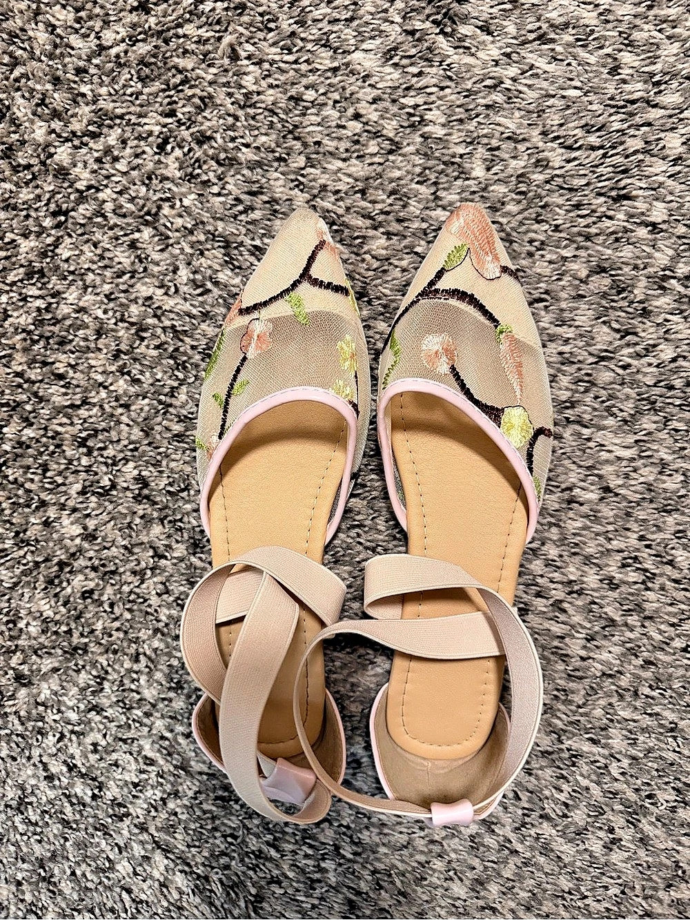Floral Mesh Flats